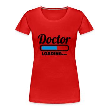 Arzt - Frauen Premium Bio T-Shirt - Rot - Vorne - Mia (176cm)
