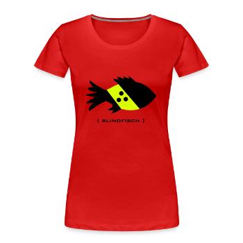 poissons aveugles, aveugles maladroit dork aveugle - T-shirt bio Premium Femme - rouge - Devant - Mia (176cm)
