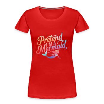 Meerjungfrau Fabel Meerjungfrauen Märchen - Frauen Premium Bio T-Shirt - Rot - Vorne - Mia (176cm)
