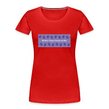 Cerveau hors des sentiers battus - T-shirt bio Premium Femme - rouge - Devant - Mia (176cm)