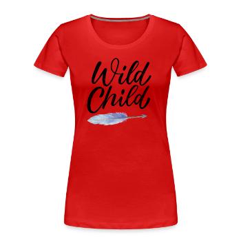 Wild Child - Frauen Premium Bio T-Shirt - Rot - Vorne - Mia (176cm)