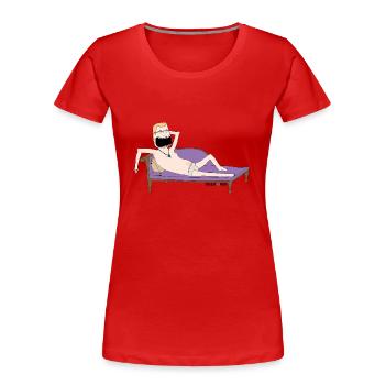 ziehen mich wie titanic - Frauen Premium Bio T-Shirt - Rot - Vorne - Mia (176cm)