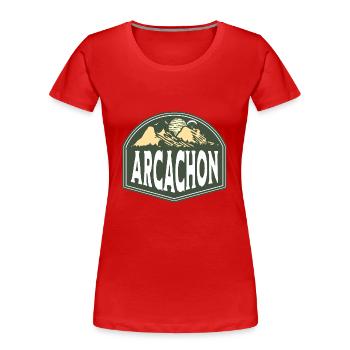 Bassin Arcachon, Dune du Pilat, Frankreich - Frauen Premium Bio T-Shirt - Rot - Vorne - Mia (176cm)