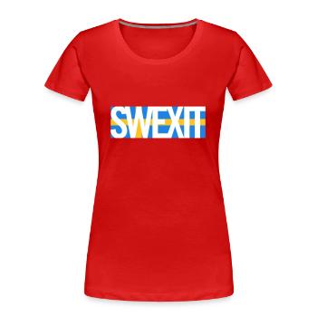 SWEXIT - Frauen Premium Bio T-Shirt - Rot - Vorne - Mia (176cm)