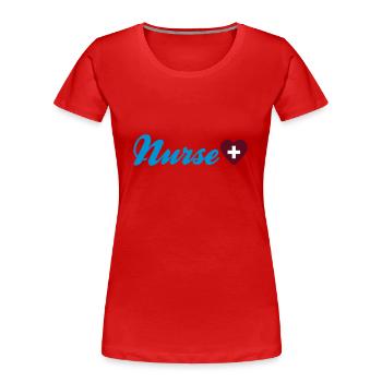 nurse - Frauen Premium Bio T-Shirt - Rot - Vorne - Mia (176cm)