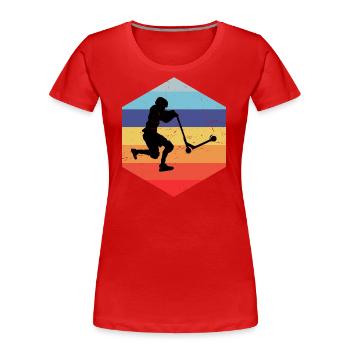 Stunt Scooter Ladies Stunt Scooter Scooter - Women's Premium Organic T-Shirt - red - Front - Mia (176cm)