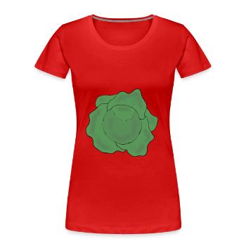 Salade Légumes Costume Carnaval Carnaval Partenaire Chemise - T-shirt bio Premium Femme - rouge - Devant - Mia (176cm)