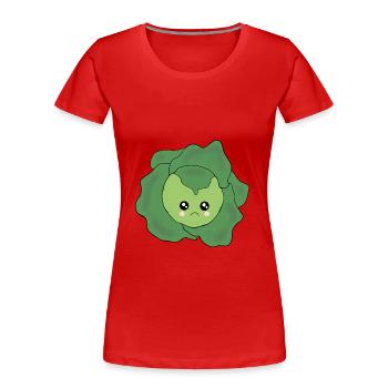 Salade Légumes Costume Carnaval Carnaval Partenaire Chemise - T-shirt bio Premium Femme - rouge - Devant - Mia (176cm)