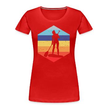Standup Paddle Paddle Hommes - T-shirt bio Premium Femme - rouge - Devant - Mia (176cm)