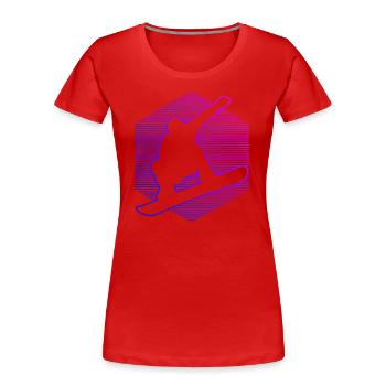 Snowboard Femme Snowboard Homme Snowboarder Snowboard - T-shirt bio Premium Femme - rouge - Devant - Mia (176cm)