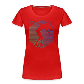 Roller Skate Men Roller Skating Roller Skating - Women's Premium Organic T-Shirt - red - Front - Mia (176cm)