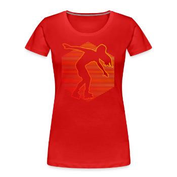 Roller Skate Women's Roller Skates Roller Skating - Women's Premium Organic T-Shirt - red - Front - Mia (176cm)