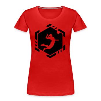 Joueurs de volley-ball Joueurs de volley-ball - T-shirt bio Premium Femme - rouge - Devant - Mia (176cm)