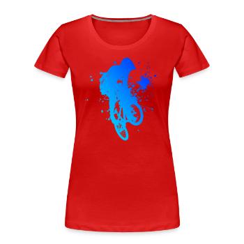 bmx jungen Bike bmx fahrrad Herren Radfahren - Frauen Premium Bio T-Shirt - Rot - Vorne - Mia (176cm)