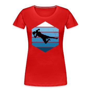 Soccer Women Soccer Player Soccer Player - Women's Premium Organic T-Shirt - red - Front - Mia (176cm)