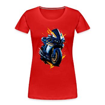 Sport motorcycle - Women's Premium Organic T-Shirt - red - Front - Mia (176cm)