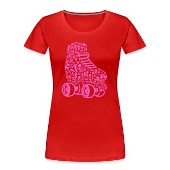 Patins à roulettes Patins à roulettes Femmes Filles Patins à roulettes - T-shirt bio Premium Femme - rouge - Devant - Mia (176cm)