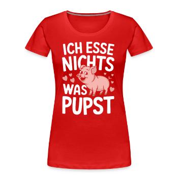 Pig Animal - Women's Premium Organic T-Shirt - red - Front - Mia (176cm)