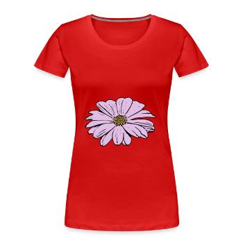 Blume pastell Blume Blumen pastell Blumen flieder - Frauen Premium Bio T-Shirt - Rot - Vorne - Mia (176cm)