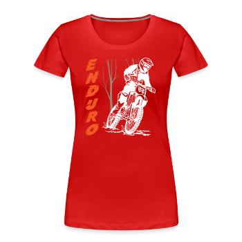 Enduro Motocross - Frauen Premium Bio T-Shirt - Rot - Vorne - Mia (176cm)