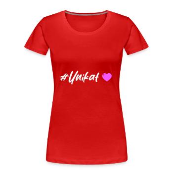 One-of-a-kind heart - Women's Premium Organic T-Shirt - red - Front - Mia (176cm)