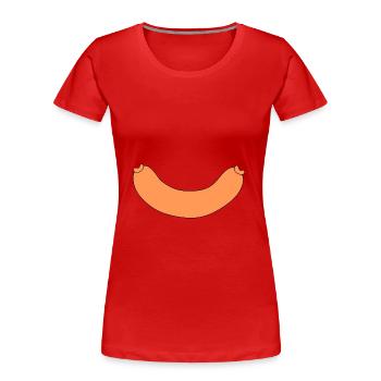 Wurst - Frauen Premium Bio T-Shirt - Rot - Vorne - Mia (176cm)