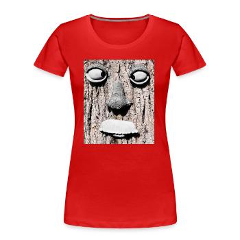 Moi et mon bois - T-shirt bio Premium Femme - rouge - Devant - Mia (176cm)