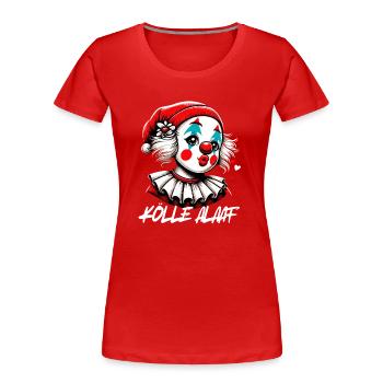 Carnaval Cologne Alaaf Costume de clown Veedel Cologne - T-shirt bio Premium Femme - rouge - Devant - Mia (176cm)