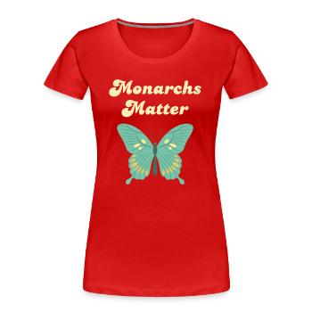 Monarchs Matter Butterfly 60er 70er Jahre Retro - Frauen Premium Bio T-Shirt - Rot - Vorne - Mia (176cm)