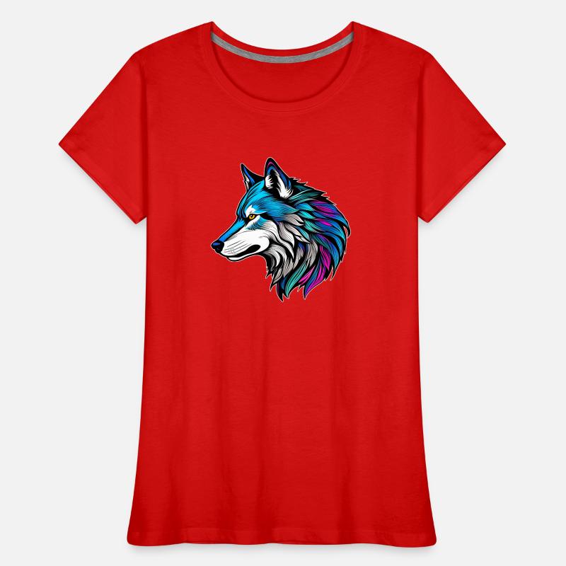 Das schöne Profil eines Wolfes Frauen Premium Bio T-Shirt