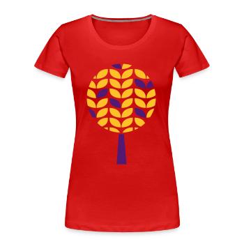 tree - Frauen Premium Bio T-Shirt - Rot - Vorne - Mia (176cm)