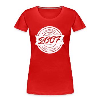 Limited Edition est 2007 - Women's Premium Organic T-Shirt - red - Front - Mia (176cm)