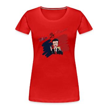 vive la france, Macron, Paris - Frauen Premium Bio T-Shirt - Rot - Vorne - Mia (176cm)