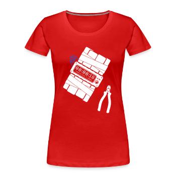 Bombe - Zange - Draht - blau & rot - T-shirt bio Premium Femme - rouge - Devant - Mia (176cm)