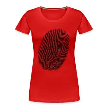 Finger - fingerprint - Women's Premium Organic T-Shirt - red - Front - Mia (176cm)