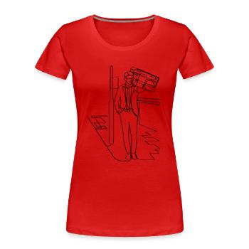 Suitwoofer - Women's Premium Organic T-Shirt - red - Front - Mia (176cm)