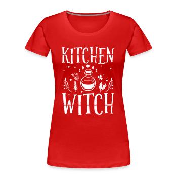 Witches - Women's Premium Organic T-Shirt - red - Front - Mia (176cm)