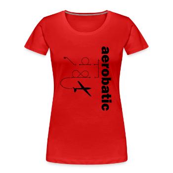 Cadeau de planeur acrobatique - T-shirt bio Premium Femme - rouge - Devant - Mia (176cm)