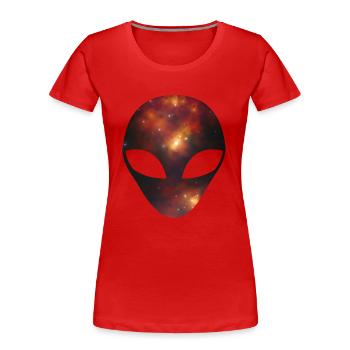 Alien - Frauen Premium Bio T-Shirt - Rot - Vorne - Mia (176cm)