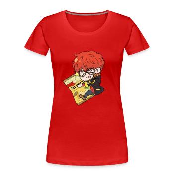 Seven Design 01 - Women's Premium Organic T-Shirt - red - Front - Mia (176cm)