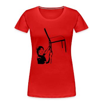 Stuhltanz - Schatzi schenk mir ein Foto - Frauen Premium Bio T-Shirt - Rot - Vorne - Mia (176cm)