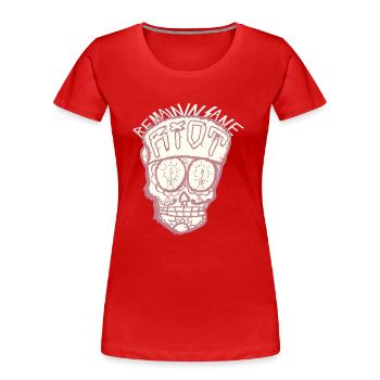 SugarSkull - Frauen Premium Bio T-Shirt - Rot - Vorne - Mia (176cm)