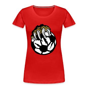 foot paw claws beast wild bear - Women's Premium Organic T-Shirt - red - Front - Mia (176cm)
