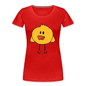 Cute Chick Bird - T-shirt bio Premium Femme - rouge - Devant - Mia (176cm)