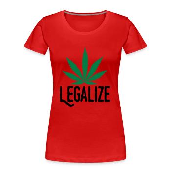 legalize - Women's Premium Organic T-Shirt - red - Front - Mia (176cm)