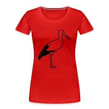 Stork - Women's Premium Organic T-Shirt - red - Front - Mia (176cm)