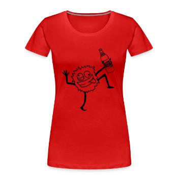 Beer Party Monster - Women's Premium Organic T-Shirt - red - Front - Mia (176cm)