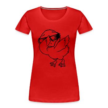 Entenküken Dabbing Party cool - Frauen Premium Bio T-Shirt - Rot - Vorne - Mia (176cm)