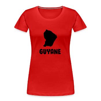 Guyane , 973 , Gwiyann , Gwiyan - T-shirt bio Premium Femme - rouge - Devant - Mia (176cm)