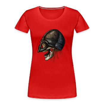 Viking - Frauen Premium Bio T-Shirt - Rot - Vorne - Mia (176cm)